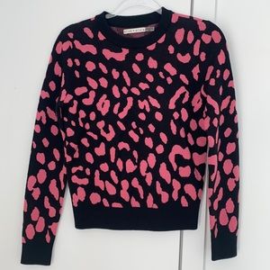 Alice + Olivia Black and Pink Sweater